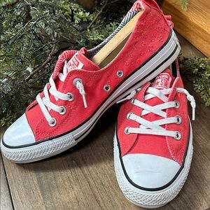 Converse Naitical -rare color All Star coral Low Top Sneakers size 9